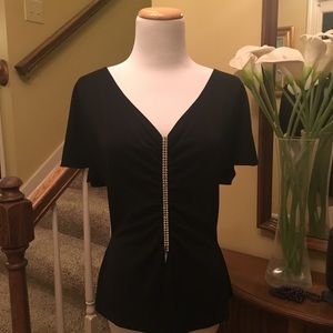 Cache black evening top